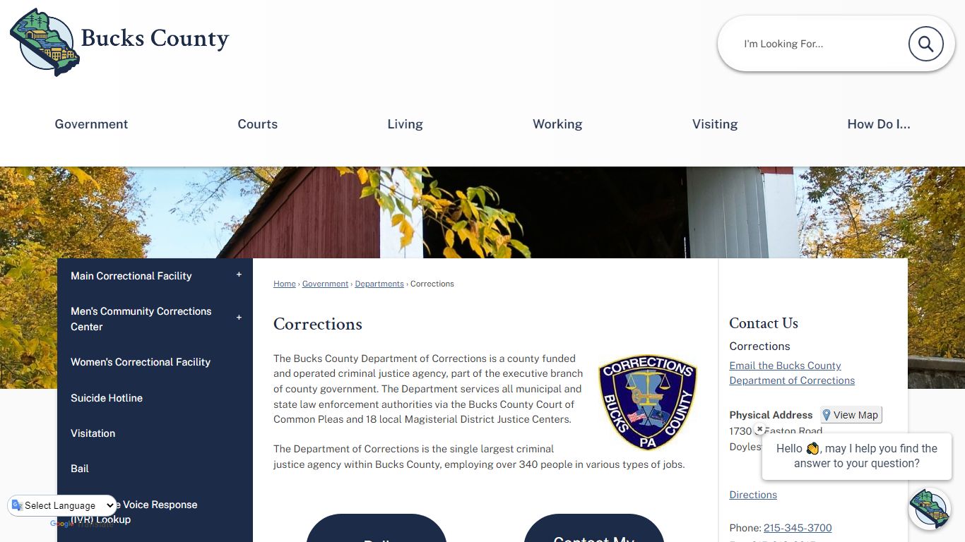 Corrections | Bucks County, PA